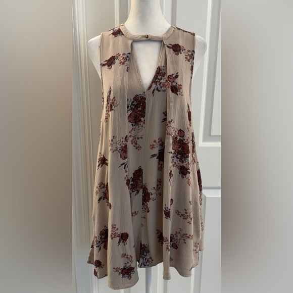 Free People Women’s Boho Swing Sleeveless Mini Dress. Multicolor Floral Small. - Picture 2 of 8
